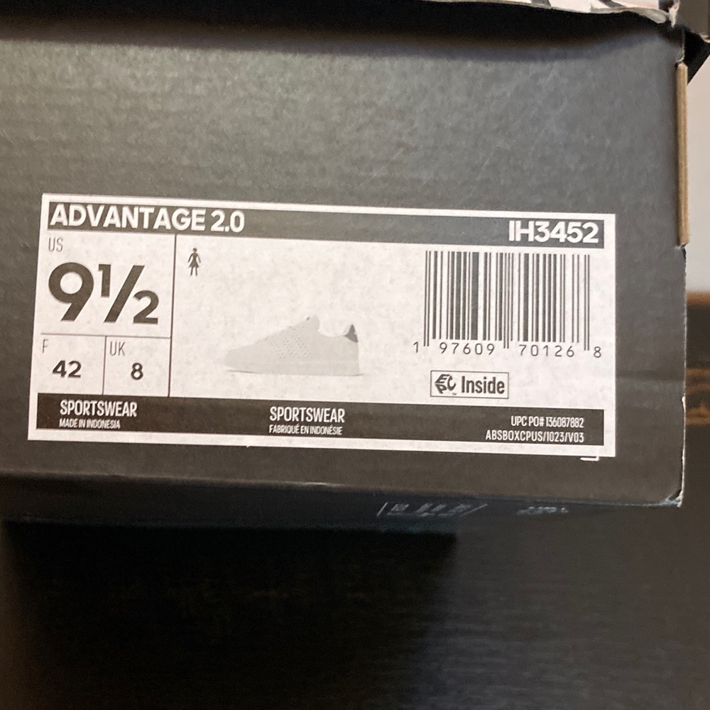 Adidas Women’s Advantage 2.0 Cloudfoam White Sneakers - Picture 14 of 14